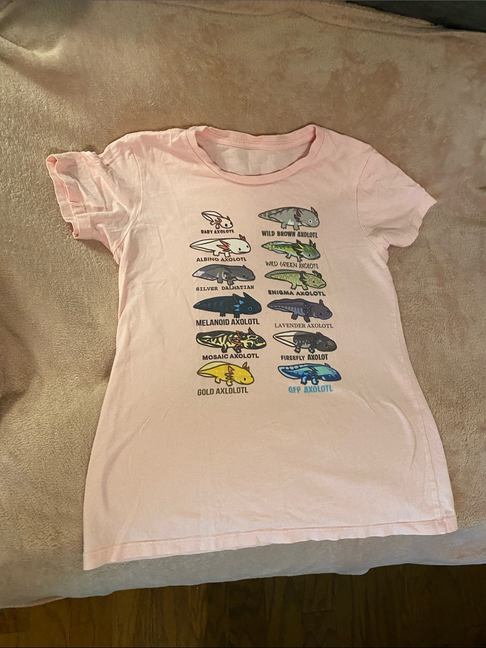 Girls' Pink Axolotl Graphic Tee by